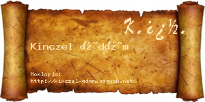 Kinczel Ádám névjegykártya
