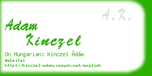 adam kinczel business card