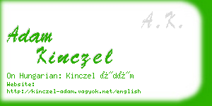 adam kinczel business card